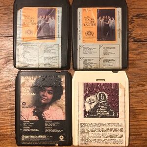 VTG 70s Lot of 4~8 Track Tapes~Nancy Wilson~50s RocknRoll~The Platters~Untested